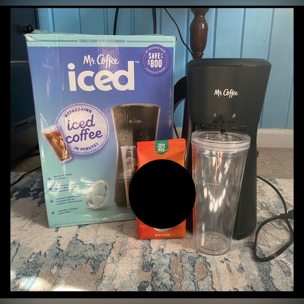 Mr. Coffee single serve iced coffeemaker with free Dunkin’ ground coffee